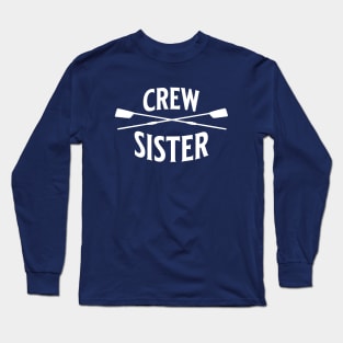 Crew Rowing Sister Sculling Vintage Crossed Oars Long Sleeve T-Shirt